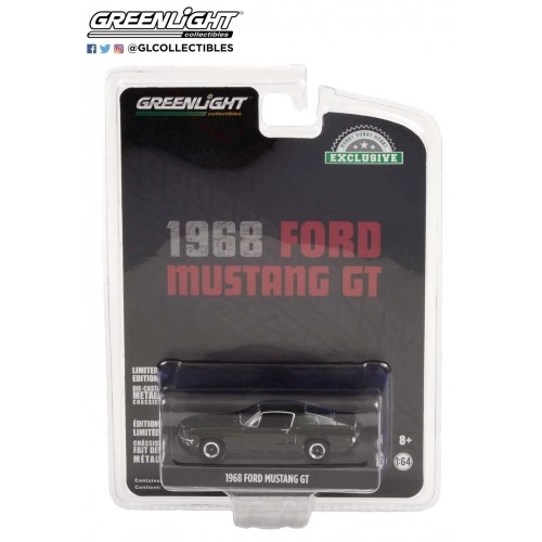 Macheta auto, 1968 Ford Mustang GT Fastback - Highland Green (Hobby Exclusive) 1:64