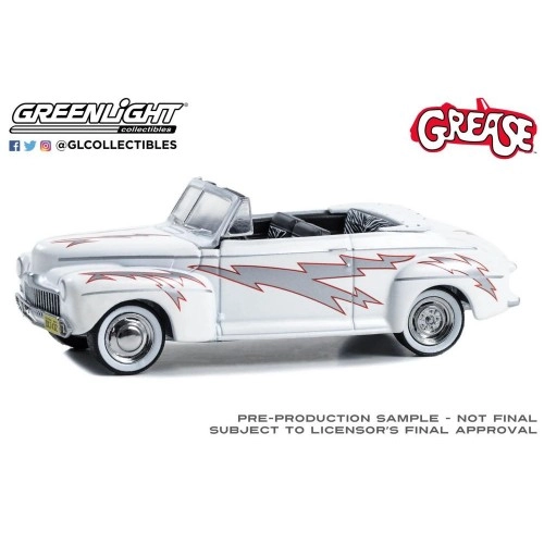 Macheta auto, Ford De Luxe Convertible Greased Lightnin 1948 - Grease (1978) - Hollywood Series 40 1:64
