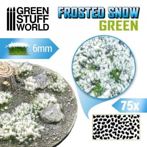 Shrubs TUFTS - 6mm FROSTED SNOW - GREEN (75 pcs.) ÐÐµ