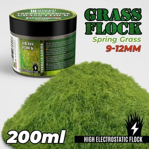 Static Grass Flock 9-12mm - SPRING GRASS (200 ml)