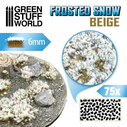 Shrubs TUFTS - 6mm FROSTED SNOW - BEIGE (75 pcs.) ÐÐµ
