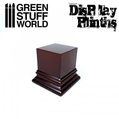 Square Top Display Plinth 4x4 cm - Hazelnut Brown 