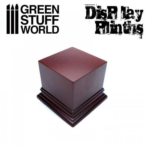 Square Top Display Plinth 6x6 cm - Hazelnut Brown 