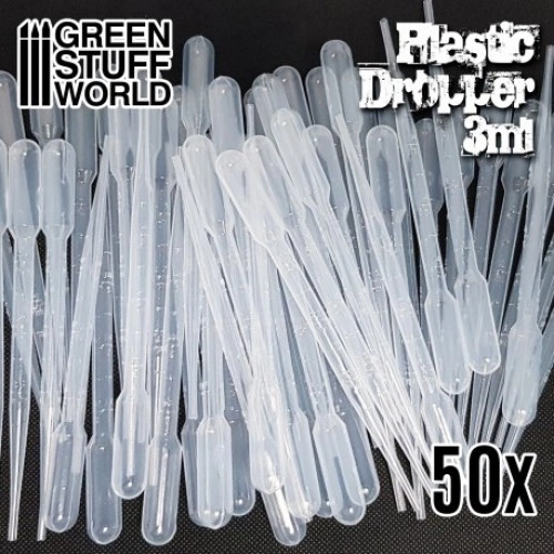 50x Long Droppers with Suction Bulb (3 ml each)
