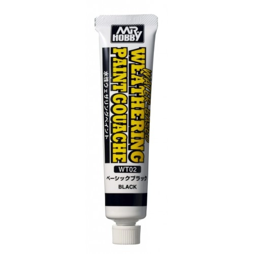 WT-02 Water-based Weathering Paint Gouache (20 ml) - Basic Black 
