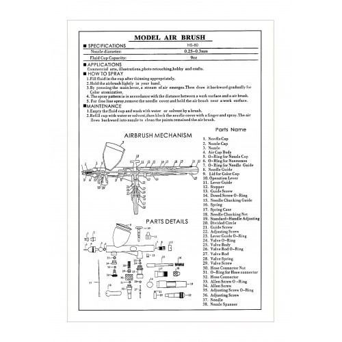 24 Valve O-Ring for HS-80 Airbrush