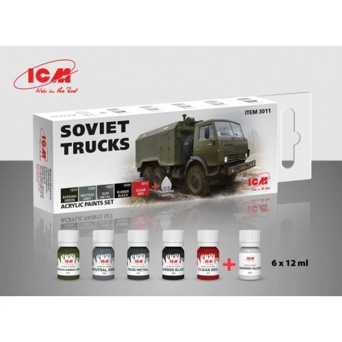 Soviet trucks (6 x 12 ml) - Acrylic paints set 