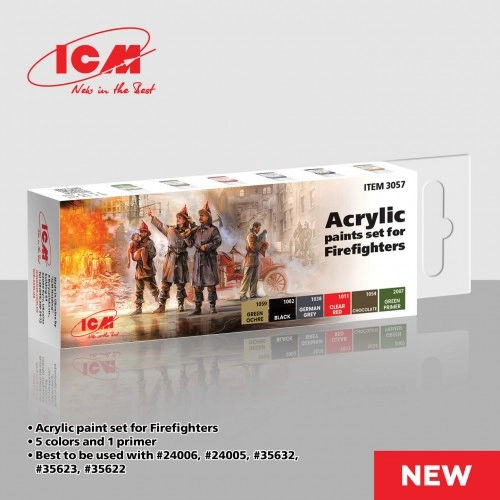 Acrylic paints set for Firefighters (6x 12ml) ÐÐµ