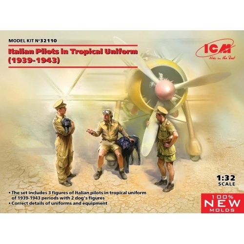 1:32 Italian Pilots in Tropical Uniform (1939-1943) (100% new molds) 1:32
