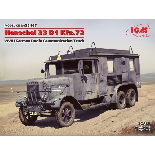 1:35 Henschel 33 D1 Kfz.72, WWII German Radio Communication Truck 1:35