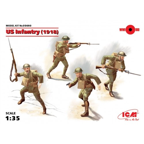 1:35 US Infantry, 1918 - 4 figures 1:35