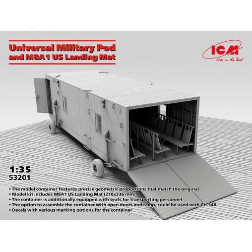 1:35 Universal Military Pod and M8A1 US Landing Mat 1:35