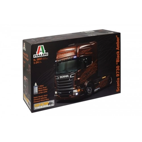 1:24 SCANIA R730 BLACK AMBER 1:24