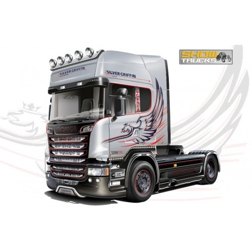 1:24 SCANIA R730 V8 STREAMLINE SILVER GRIFFIN 1:24
