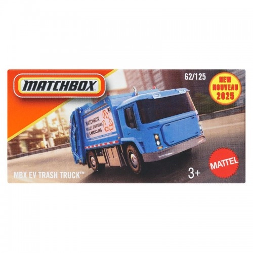 MBX EV Trash Truck, Blue 1:64