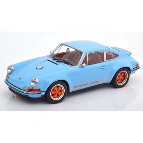 Porsche Singer 911 Coupe 2014 lightblue/orange Limited Edition 1000 pcs. 1:18