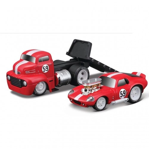 Ford USA Coe Flatbed Truck Car Transporter with Shelby Daytona Coupe #59 Custom 1965 1:64