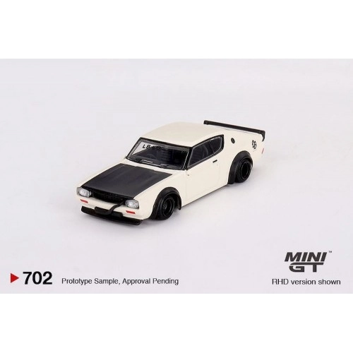 Macheta auto, Nissan Skyline Kenmeri Liberty Walk White 1973  (RHD) 1:64