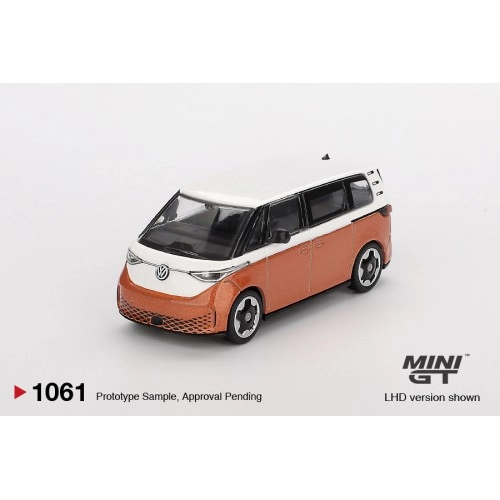 Volkswagen ID.Buzz Caravelle, Candy White/Energetic Orange, 2024 (LHD) 1:64