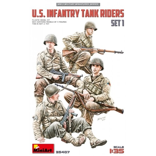 1:35 U.S. Infantry Tank Riders - 4 figures. Set 1 1:35
