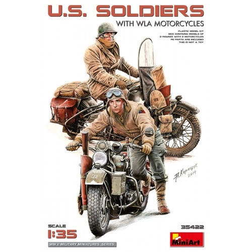 1:35 U.S. Soldiers with WLA Motorcycles 1:35