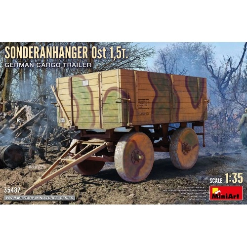 1:35 German Cargo Trailer Sonderanhanger Ost 1,5t 1:35