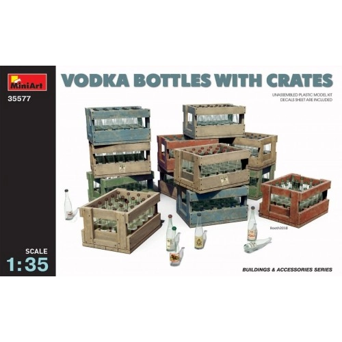 1:35 Vodka Bottles with Crates 1:35