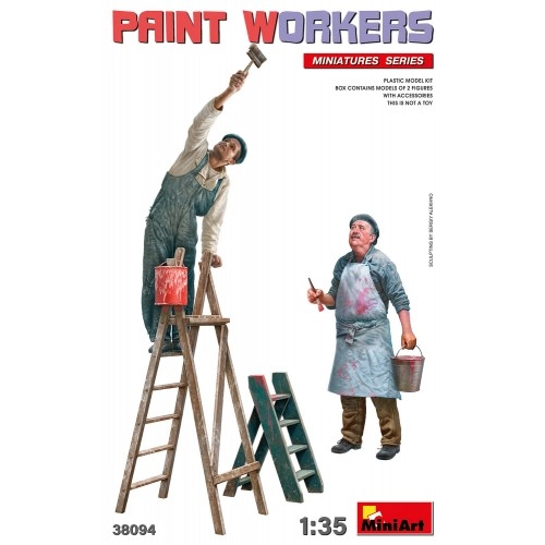 1:35 Paint Workers with accessories - 2 figures 1:35