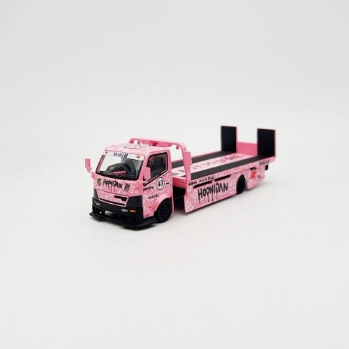 Custom Flat Bed Tow Truck "Hoonipigasus", Pink 1:64