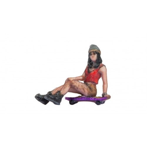 Teenager on Skateboard - Color 3D Print H0 /1:87/