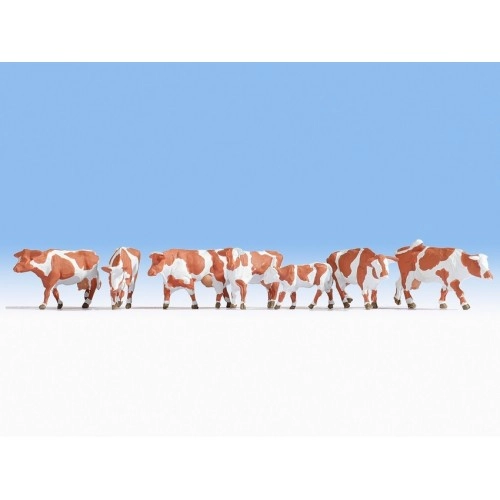 Cows, brown-white H0 /1:87/
