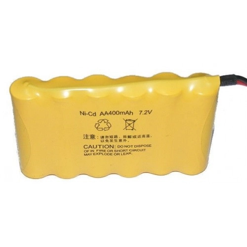400mAh 7.2V NiCd SM Flat 