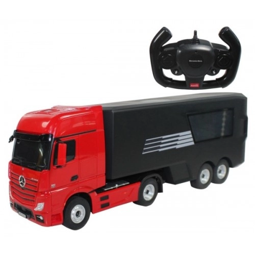 Mercedes-Benz Actros with load truck 1:26 2.4GHz RTR AA baterie - Rosu