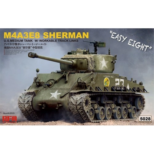 1:35 SHERMAN M4A3E8 W/ WORKABLE TRACK LINKS 1:35