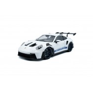 Porsche 911 GT3 RS, White with Blue Stripes, 2024 1:18