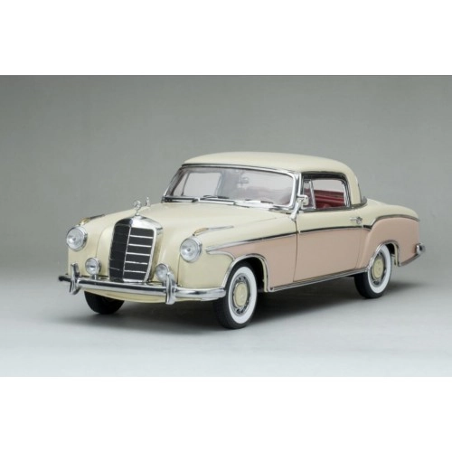 Macheta auto, 1958 Mercedes-Benz 220SE Coupe Cream and Pink 1:18