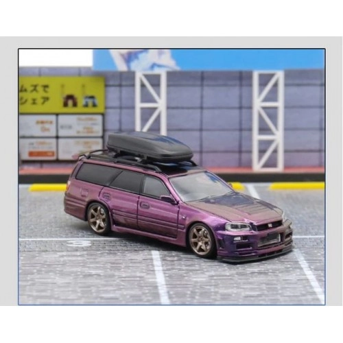 Nissan R34 Wagon Chameleon, Purple 1:64