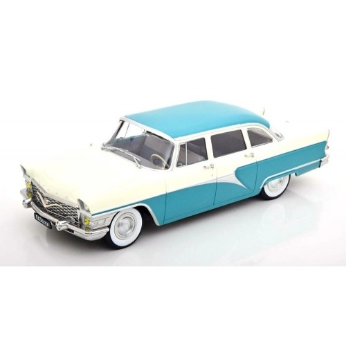 Macheta auto, 1959 GAZ 13 Seagull, turquoise/white 1:18