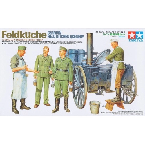 1:35 German Field Kitchen Scenery - 4 figures 1:35