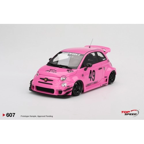Fiat Abarth 595 LB-WORKS x Abas Works Pink 2024 1:18