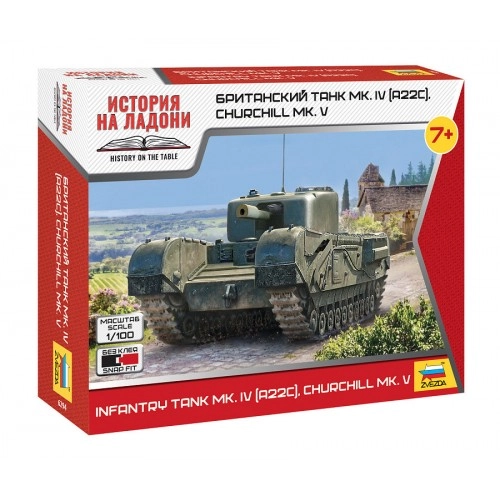 1:100 British tank MK. IV (A22C), CHURCHILL MK. V - snap-fit 1:100